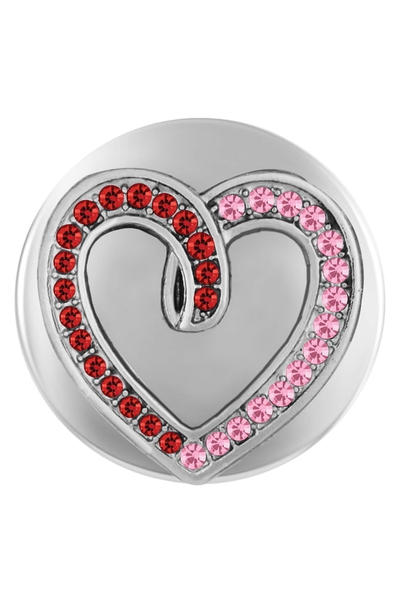 Ginger Snaps Starburst Heart Charm Accessory | Interchangeable, Customizable & Adjustable Snap Jewelry Collection | Button Charms for Necklaces, Bracelets & Rings | SN01-43