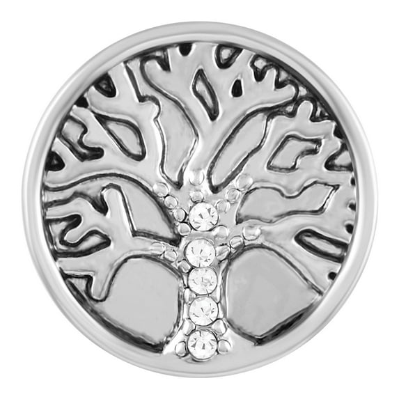Ginger Snaps Stone Family Tree Charm Accessory | Interchangeable Snap Jewelry Collection | Button Charms for Necklaces, Bracelets & Rings | Standard Size | SN02-13