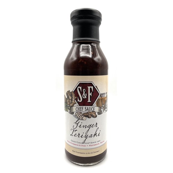 Ginger Teriyaki Chef Sauce Bottle, Schlotterbeck & Foss 12oz, Pack of 1
