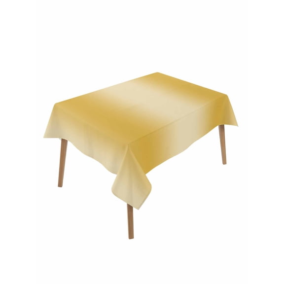 Ginger Yellow Table Cloth 60x84 Inch Rectangle, Gradient Ombre Waterproof Tablecloth Washable Table Cover for Party Picnic Dinner Decor