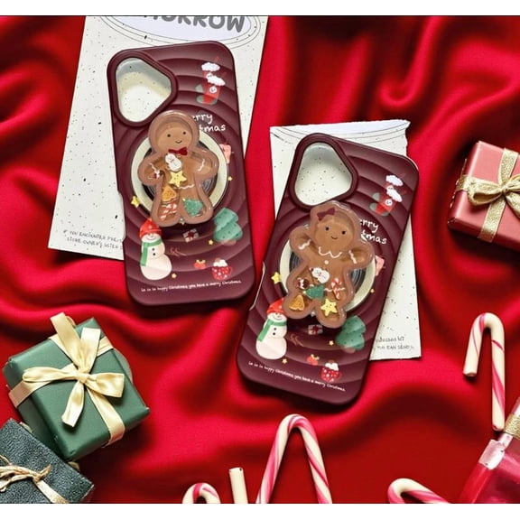 Ginger cookies Christmas MagSafe Grip, XMas Collection Phone Grip, Magsafe Popsocket Series, Grip for iPhone MagSafe Cases Book Grip Cute