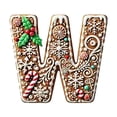 thumbnail image 1 of Gingerbread 26 Letter Christmas Tree Ornaments Personalized Alphabet Initial Hanging Pendant DIY Acrylic Xmas Keepsake Gift for Family Friends, 1 of 1