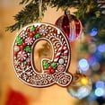 thumbnail image 1 of Gingerbread 26 Letter Christmas Tree Ornaments Personalized Alphabet Initial Hanging Pendant DIY Acrylic Xmas Keepsake Gift for Family Friends, 1 of 2