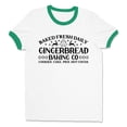 thumbnail image 1 of Gingerbread Baking Co Ringer Tee Shirt Unisex X-Large White/Kelly Green, 1 of 5