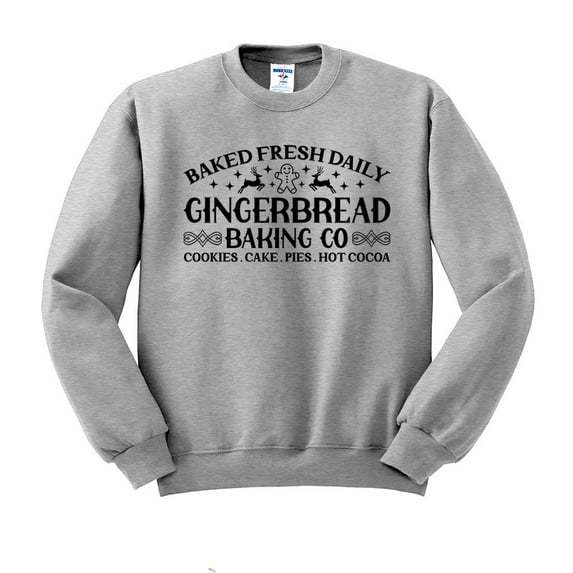 Gingerbread Baking Co Sweatshirt Unisex Medium Grey