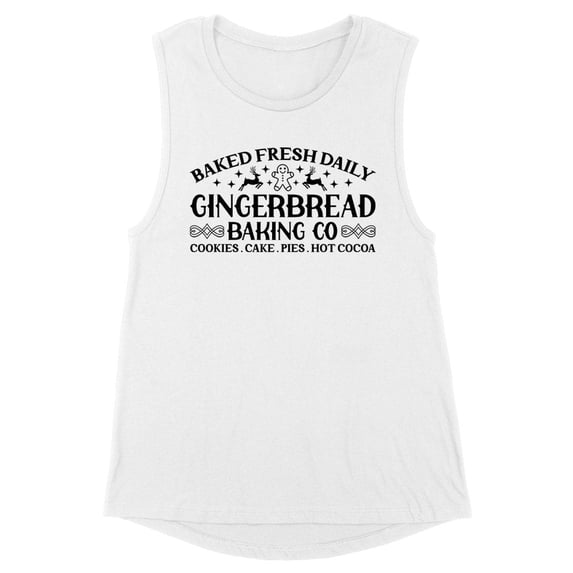 Gingerbread Baking Co Women's Muscle Tank Small White