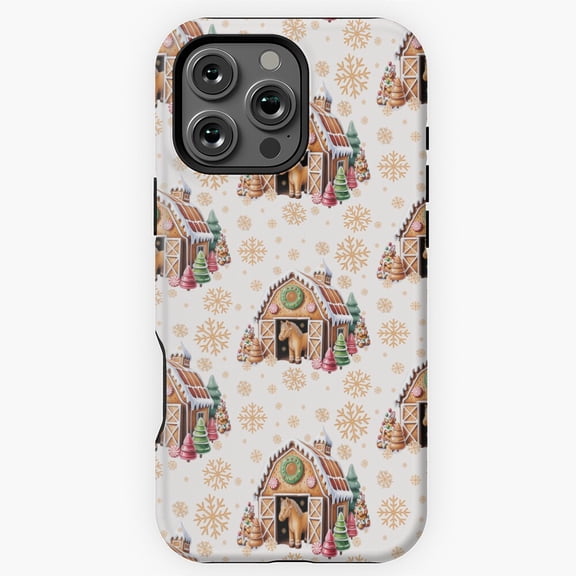 Gingerbread Barn House Phone Case for iPhone 11 12 13 14 15 16 17 Pro Max