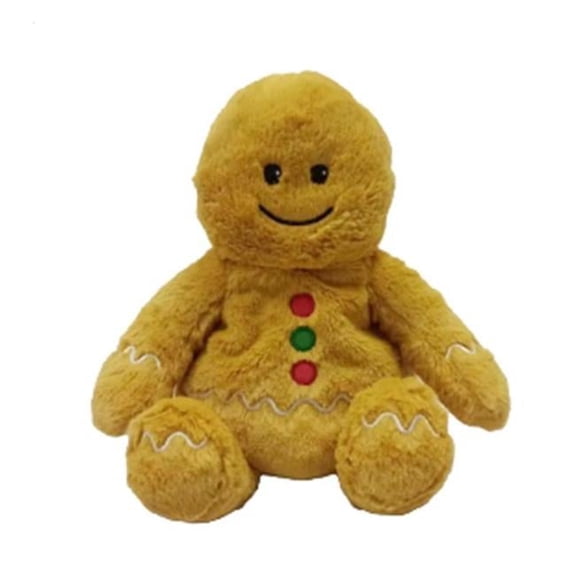 Gingerbread Boy Plush Toy - Brown - 12 inches - Microwavable & Scented