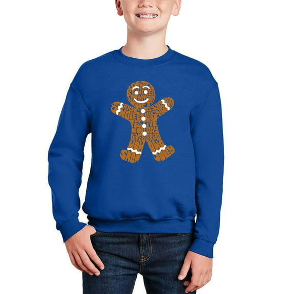Gingerbread - Boy's Word Art Crewneck Sweatshirt