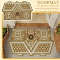 thumbnail image 1 of Gingerbread & Candy Cane Festive Holiday Design Welcome Doormat For Christmas And Thanksgiving, Crystal Velvet Fabric Crafted With Exquisite Edging Technology, Soft, 1 of 6