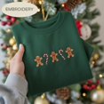 thumbnail image 1 of Gingerbread & Candy Canes Embroidered Shirt, Embroidered Gingerbread Shirt, Funny Holiday Sweatshirt, Christmas Shirt, Merry Christmas Shirt, 1 of 4