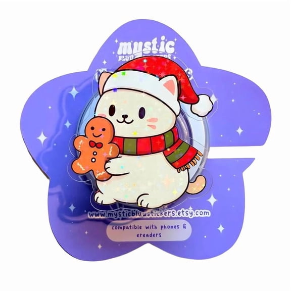 Gingerbread Cat MagSafe Grip Cozy Holiday Design