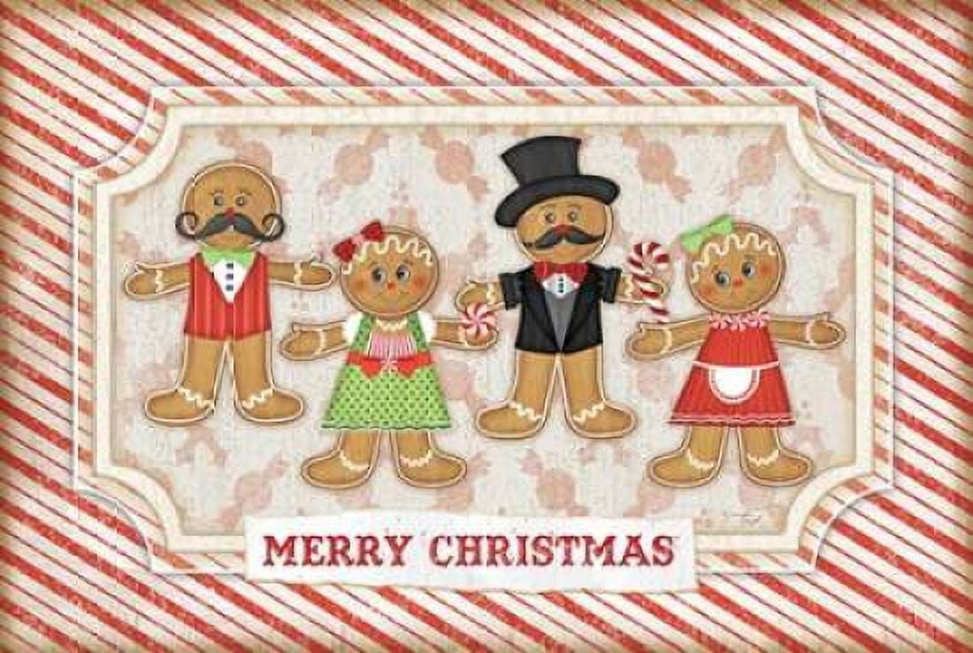 Gingerbread Christmas Canvas Art - Jennifer Pugh (12 x 18)