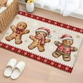 thumbnail image 1 of Gingerbread Christmas Entryway Rug 2'x3'&nbsp; Non Slip Front Door Mats, Red Snowflake Golden Winter Xmas Entrance Rugs Indoor Outdoor Carpet, Washable Floor Mats Small Area Rug for Bedroom Kitchen, 1 of 8