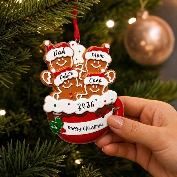 Gingerbread Christmas Ornament, Holiday Tree Decoration, Flat Festive Food Themed Accent for Tree Branches Wreaths, Lightweight Acrylic or Lightweight Board Accent for Flexible Display