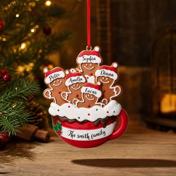 Gingerbread Christmas Ornament, Holiday Tree Decoration, Flat Festive Food Themed Accent for Tree Branches Wreaths, Lightweight Acrylic or Lightweight Board Accent for Flexible Display