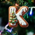 thumbnail image 1 of Gingerbread Christmas Ornaments, 26 Letter Gingerbread Ornaments for Christmas Tree, Personalized Christmas Ornaments 2024, Gingerbread Christmas Tree Decorations Hanging Pendant for Party Gifts Diy, 1 of 5