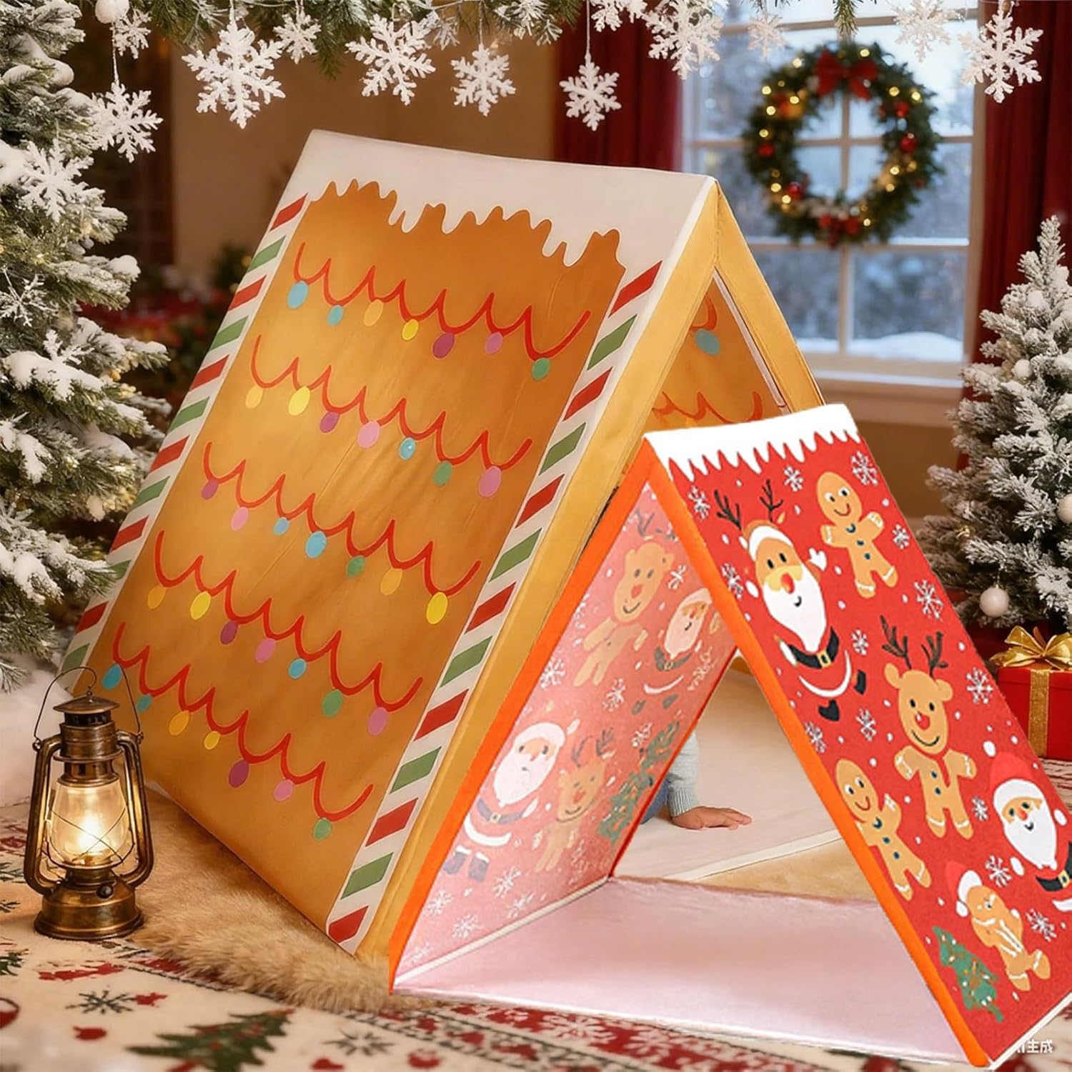 Gingerbread Christmas Tent, Christmas Gingerbread Santa Claus House ...