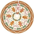 thumbnail image 1 of Gingerbread Christmas Tree Skirt 30 Inch Halloween Christmas Holiday Tree Skirts for Fall Christmas Tree Decoration (Cute Gin (1,36inch), 1 of 6