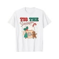 thumbnail image 1 of Gingerbread Coffee Tee "Tis The Season" Graphic Funny Christmas Top Holiday Party Apparel White S-5XL, 1 of 4