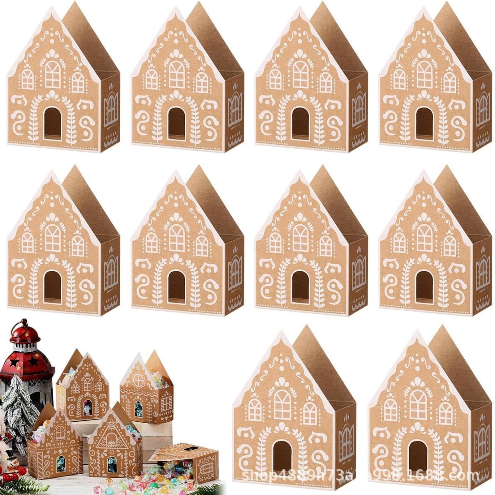 Gingerbread Container - Christmas Candy Boxes, Gingerbread House Box ...