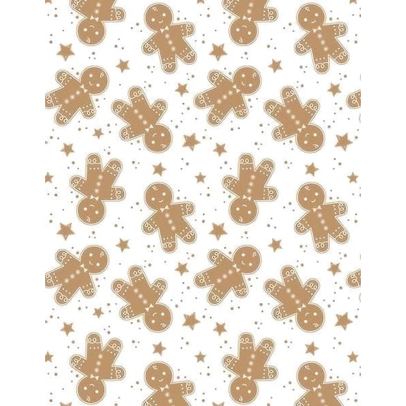 Gingerbread Cookie Christmas Pattern Edible Icing Image Cake Topper, by Tnct.