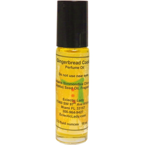 Gingerbread Cookie Perfume Oil, 0.3 Oz Portable Roll-On Fragrance
