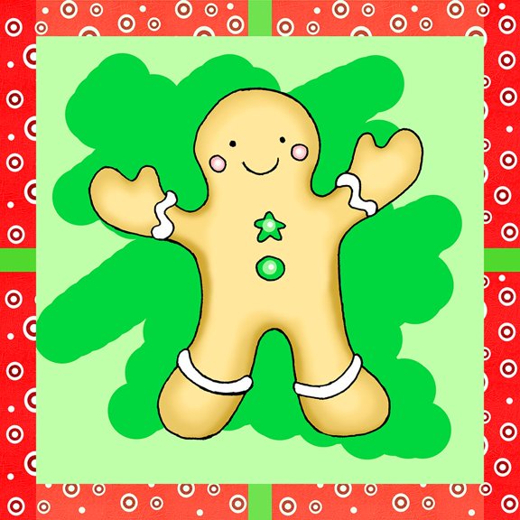 Gingerbread Cookie Poster Print - Valarie Wade (24 x 24)