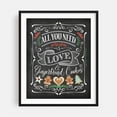 thumbnail image 1 of Gingerbread Cookies Chalkboard Christmas Wall Art // Quote Typography // All You Need is Love and Gingerbread Cookies - Digital Art Christmas Quote Winter Black Framed Wall Art Print 12 x 16 inches, 1 of 8