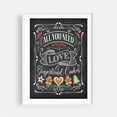 thumbnail image 1 of Gingerbread Cookies Chalkboard Christmas Wall Art // Quote Typography // All You Need is Love and Gingerbread Cookies - Digital Art Christmas Quote Winter White Framed Wall Art Print 12 x 16 inches, 1 of 1