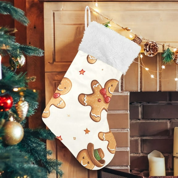 Gingerbread Cookies Large Size Christmas Stockings Xmas Stocking Holiday Party Decorations