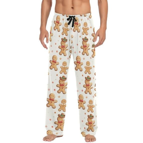 Gingerbread Cookies Men's Pajama Pants with Pocket Lounge Pants Pajama Sleep Pant Pj Comfortable