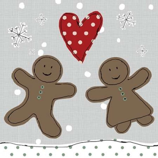 Gingerbread Couple Canvas Art - Anna Quach (24 x 24)