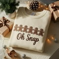 thumbnail image 1 of Gingerbread Embroidered Christmas Sweatshirt: Sparkly Holiday Crewneck, 1 of 5