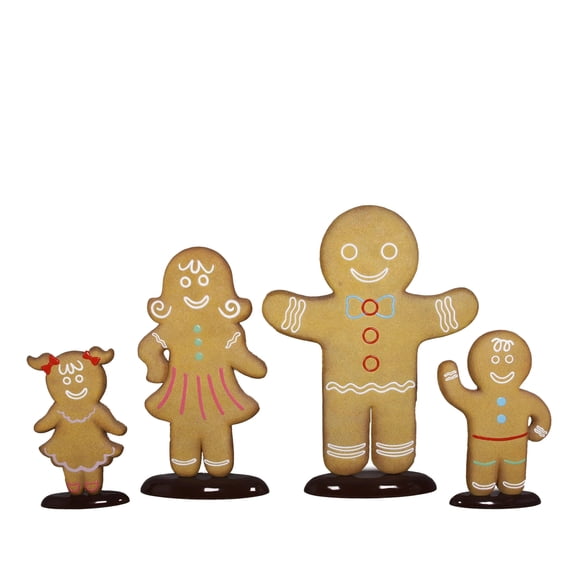 Gingerbread Family Set Cookie Display Prop Decor Statue