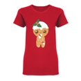 thumbnail image 1 of Gingerbread Girl Shaped T-Shirt Women -Image by Shutterstock, Female x-Large, 1 of 2