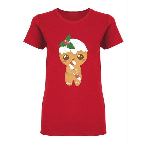 Gingerbread Girl Shaped T-Shirt Women -Image by Shutterstock, Female x-Large