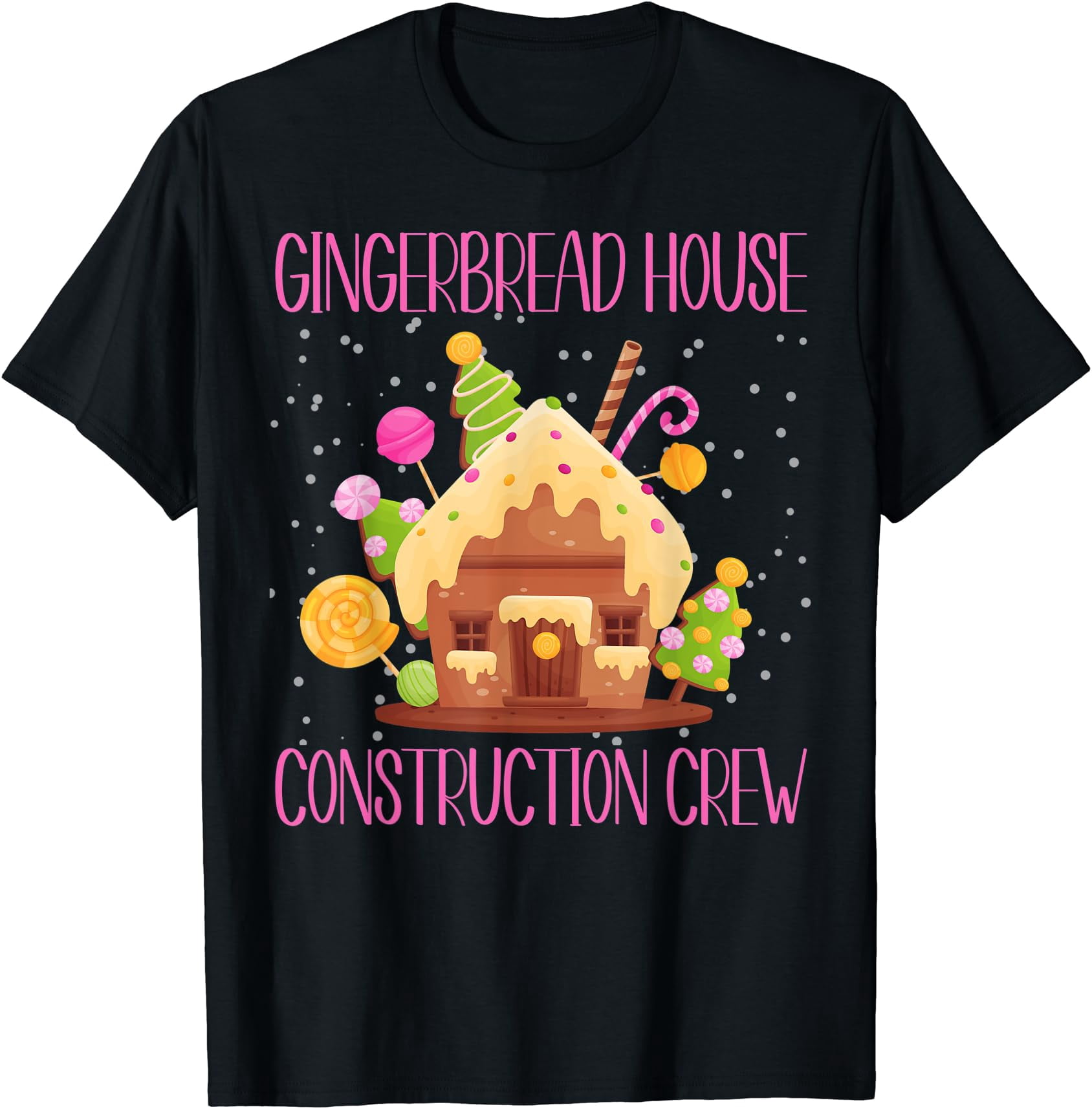 Gingerbread Crew Gingerbread He Construction Crew Family T-Shirt - Walmart.com