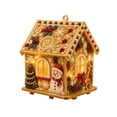 thumbnail image 1 of Gingerbread House Christmas Decor Diy Diamond Painting Kit Light Up Hanging Ornament Craft Kit for Adults Holiday Home Decorations, 1 of 3