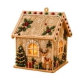 thumbnail image 1 of Gingerbread House Christmas Decoration 5D Diamond Painting Diy Miniature House Kit Led Hanging Ornament for Holiday Home Decor Handmade Gift, 1 of 3
