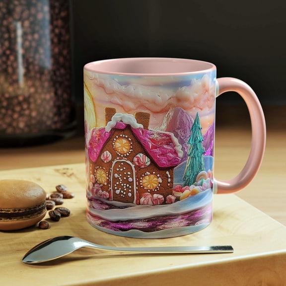 Gingerbread House Christmas Mug: Cozy Holiday Cottage Coffee Cup