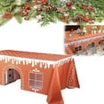 thumbnail image 1 of Gingerbread House Christmas Playhouse Large Tablecloth, Santa Gingerbread Decorations Table Cover Play House for Kids, Interactive Playhouse with Playful Cut-Out Windows,Dining & Party Decor, 1 of 7