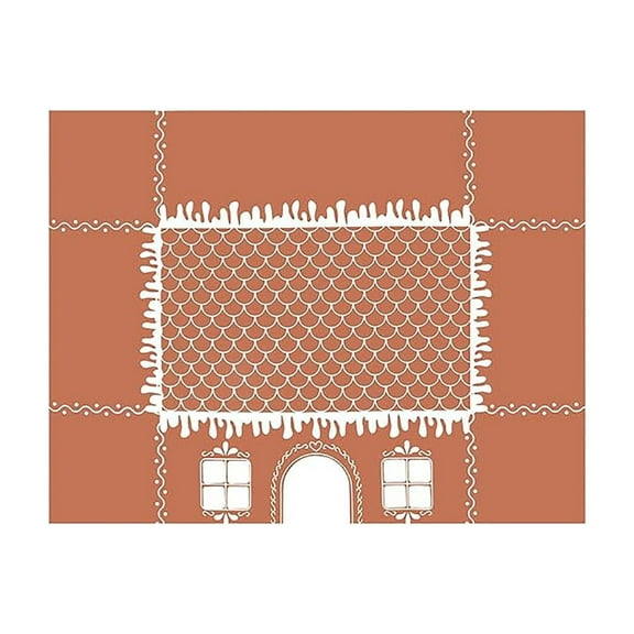 Gingerbread House Christmas Tablecloth