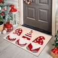 thumbnail image 1 of Gingerbread House Christmas Welcome Mat 40x60cm Front Door Rug Durable Natural Fiber Scrapes Dirt Absorbs Moisture Funny Festive Entryway Indoor Outdoor Holiday Decoration, 1 of 5
