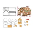 thumbnail image 1 of Gingerbread House Cookie Cutter Set - Gingerbread House，3D House Cookie Cutters Kit for Holiday, Winter, Christmas & Gingerbread House Kit for Kids , Gift Package (10Pcs Christmas Cookie Cutters), 1 of 7