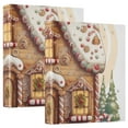 thumbnail image 1 of Gingerbread House Cookies Trees 3 Ring Binders 1.5 inch Hardcover File Folders with Interior Pockets A4 Size Organizer for School Office Hospital, 1 of 8