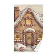 thumbnail image 1 of Gingerbread House Cookies Trees Hand Towel Bath Towels Face Towels Cotton Absorbent for Home Hotel Spa Swimming Yoga Sports, 1 of 7