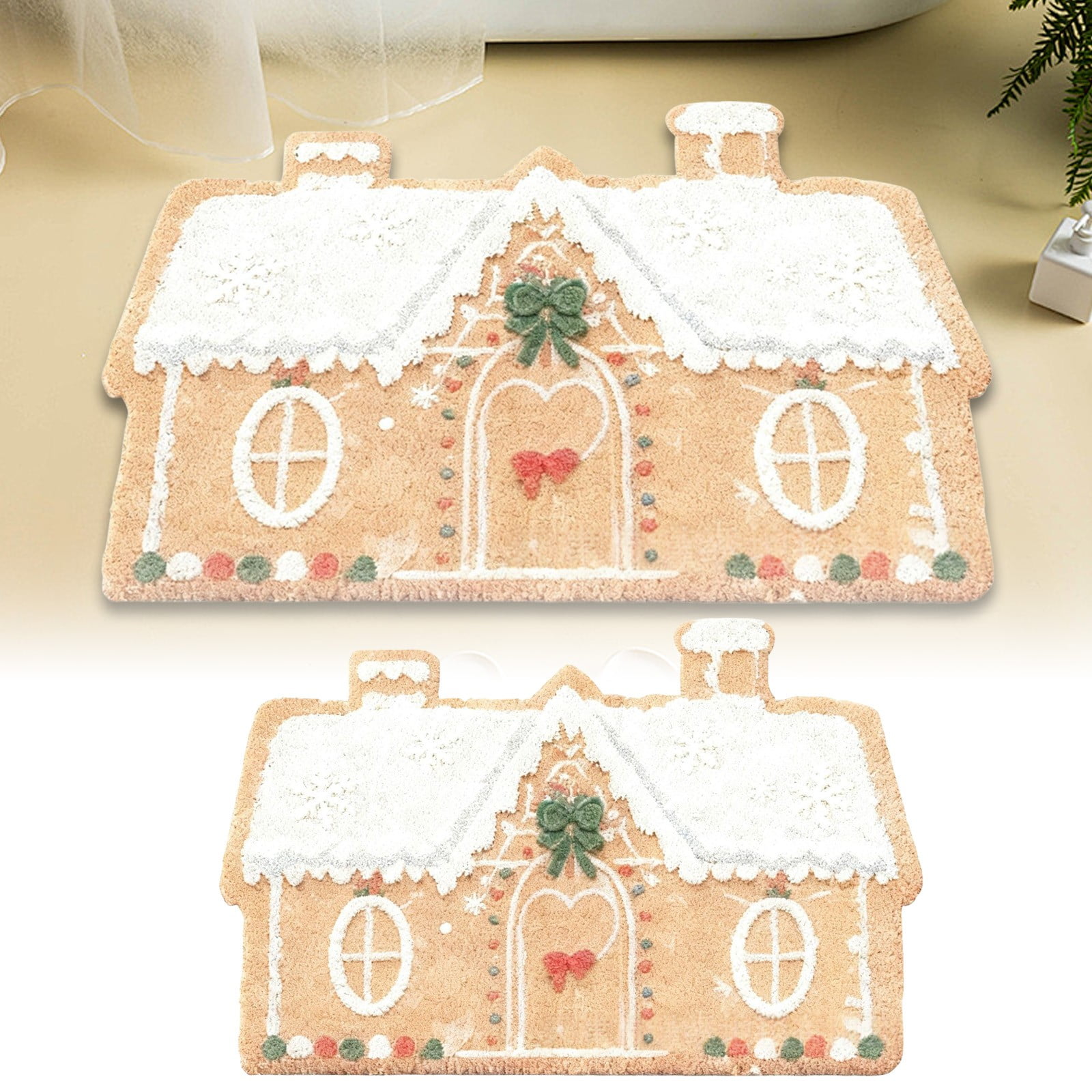 Gingerbread House Door Mat, Christmas Gingerbread House Rug ...
