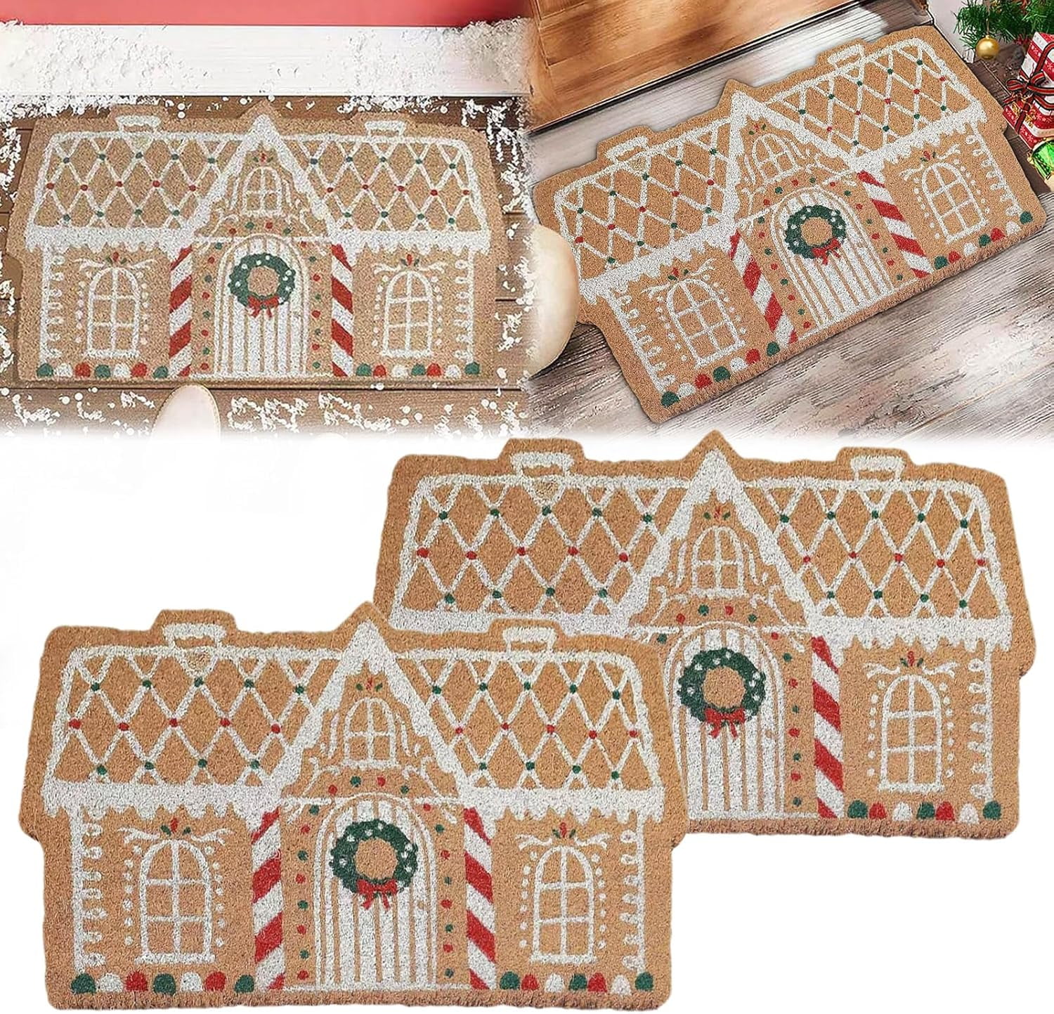 Gingerbread House Door Mat,Gingerbread Door Mat, Christmas Gingerbread ...
