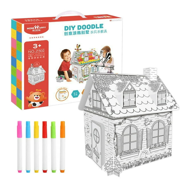 Gingerbread House Kit,Cardboard House To Color For Kids,Cardboard ...